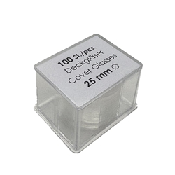 Round High Performance Cover Glass Qty 100