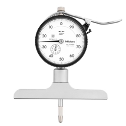 Mitutoyo Dial Indicator Depth Gage 0-8", 4 Inch Base, 1 Inch Stroke