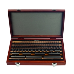 Mitutoyo Rectangular Steel Metric Gage Block Set, 1mm Base, 112 Blocks