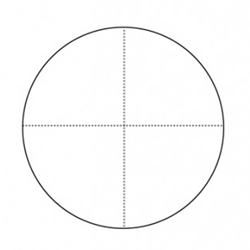 Reticle Cross-Line with Dotted Lines