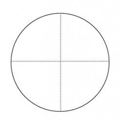 Reticle Cross-Line with Dotted Lines