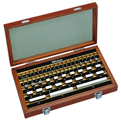 Mitutoyo Rectangular Steel Metric Gage Block Set, 1mm Base, 56 Blocks
