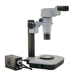 Stereo Parallel Zoom Microscope on Darkfield Polarizing Stand