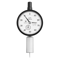 Mitutoyo Dial Indicator Depth Gage 0-10mm, Needle pt, Round base Ø16mm