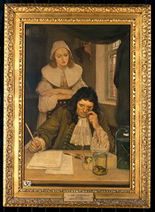 Leeuwenheok with Microscope Leeuwenheok with Microscope