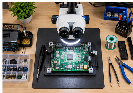 microscope workstation setup